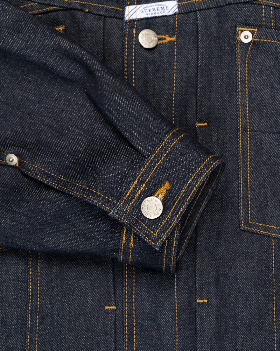 Supreme x Marithé + François Girbaud X-SEAM Indigo denim trucker jacket thumbnail