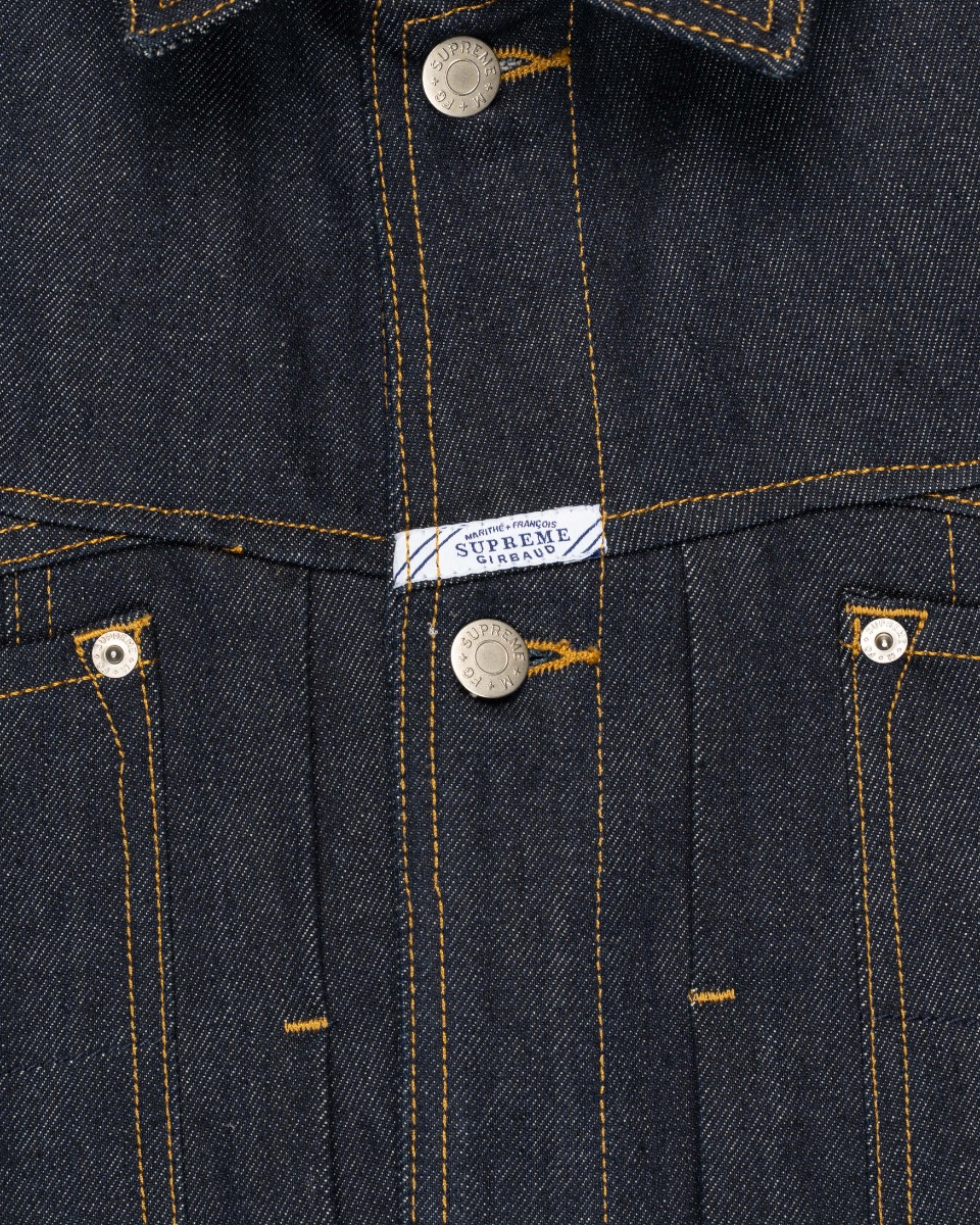 Supreme x Marithé + François Girbaud X-SEAM Indigo denim trucker jacket thumbnail