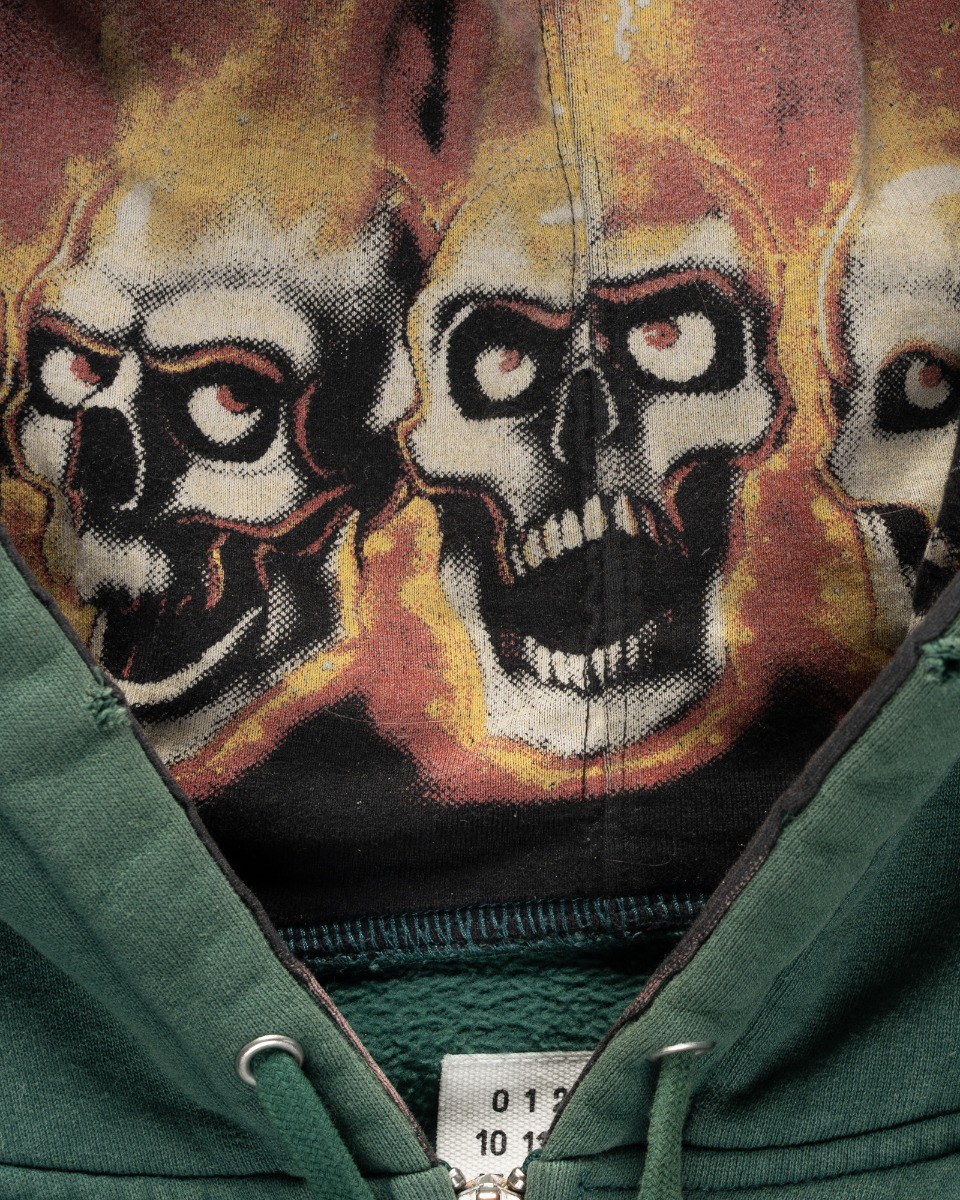 Supreme x MM6 Maison Margiela Dark Green zip-up hooded sweatshirt thumbnail