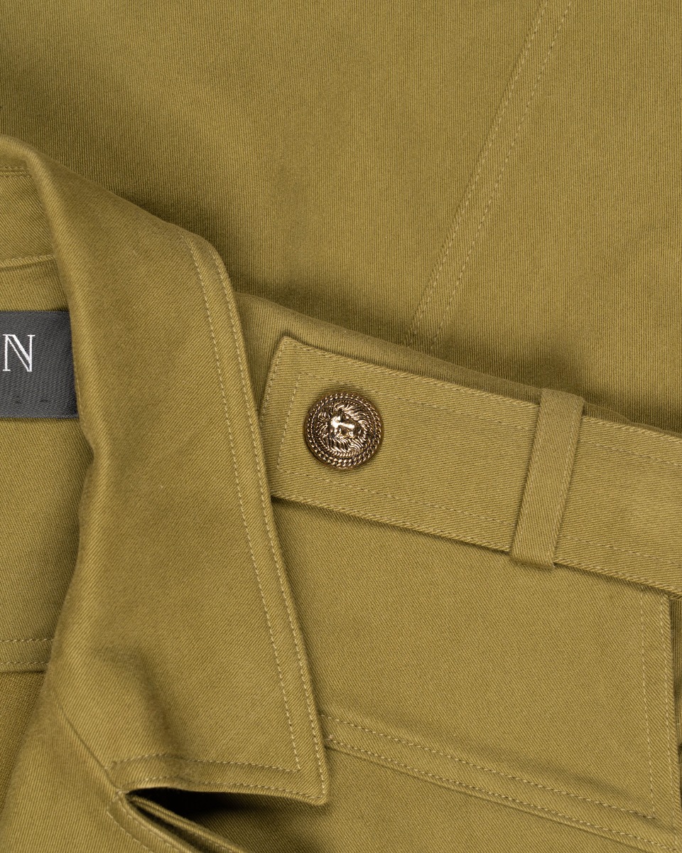 Balmain military vest khaki jacket thumbnail
