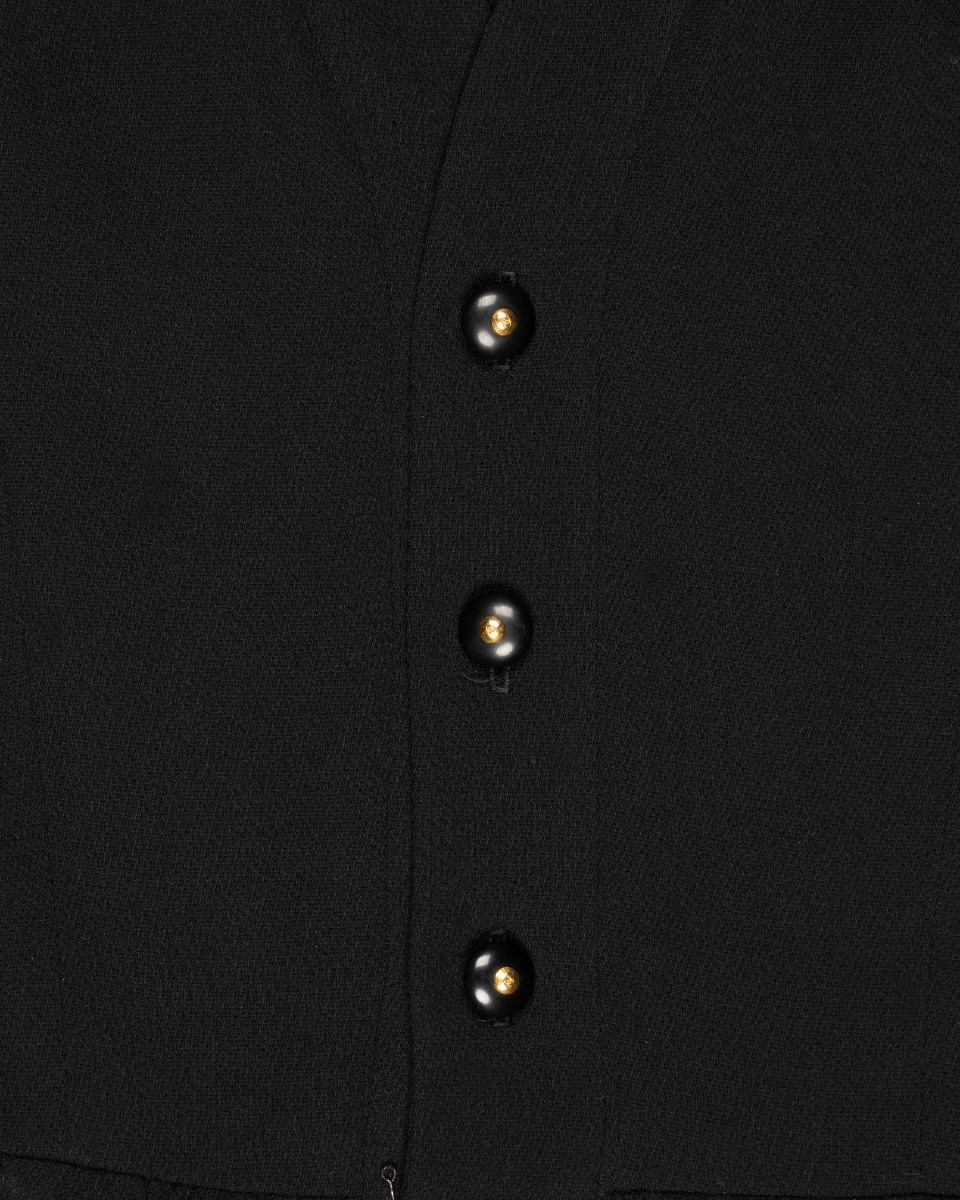 Chanel front pocket pleated blouse top thumbnail