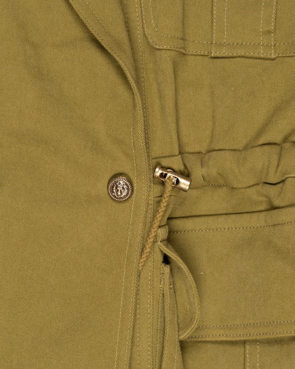 Balmain military vest khaki jacket thumbnail