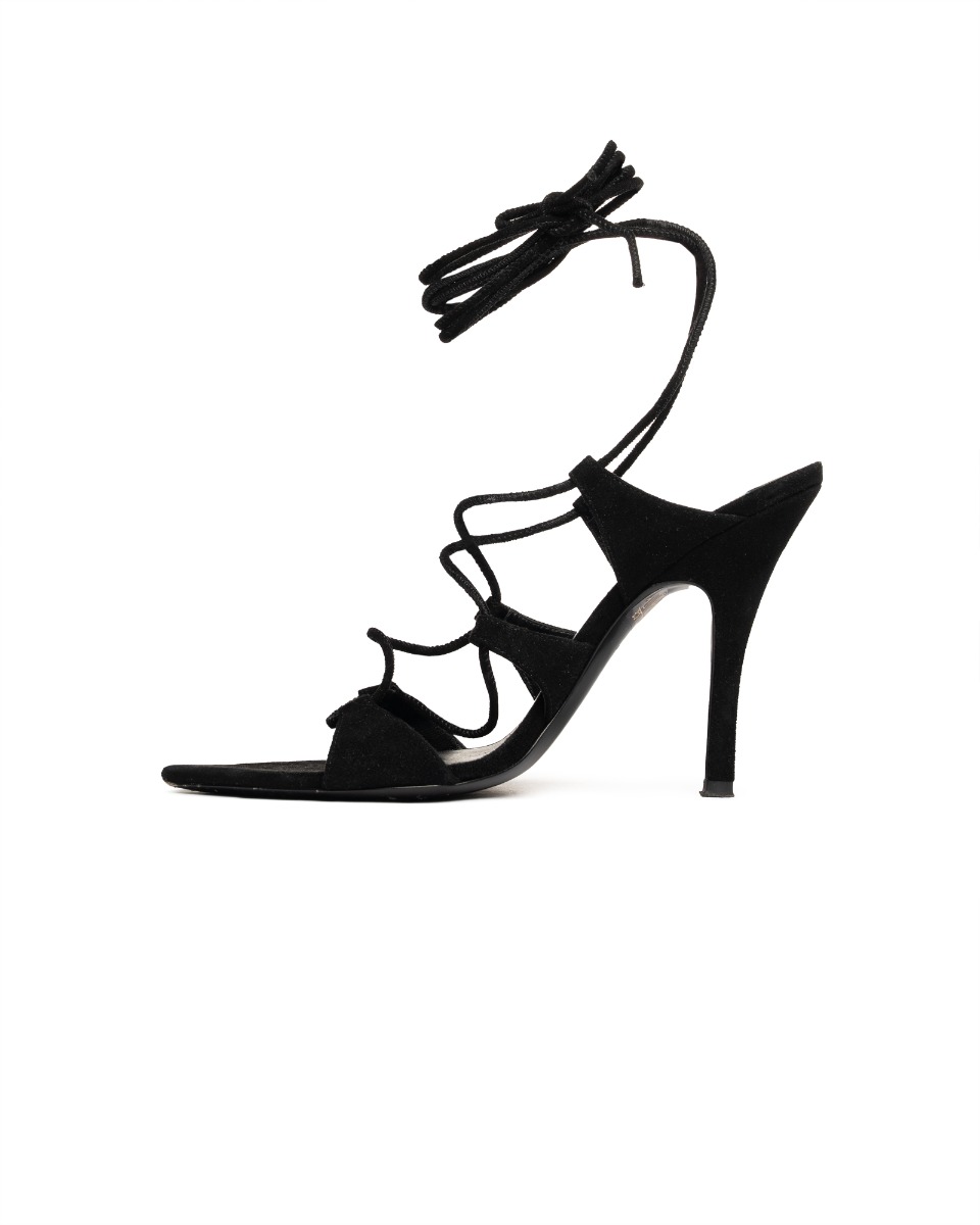 The Attico Renee lace-up ankle strap sandals thumbnail