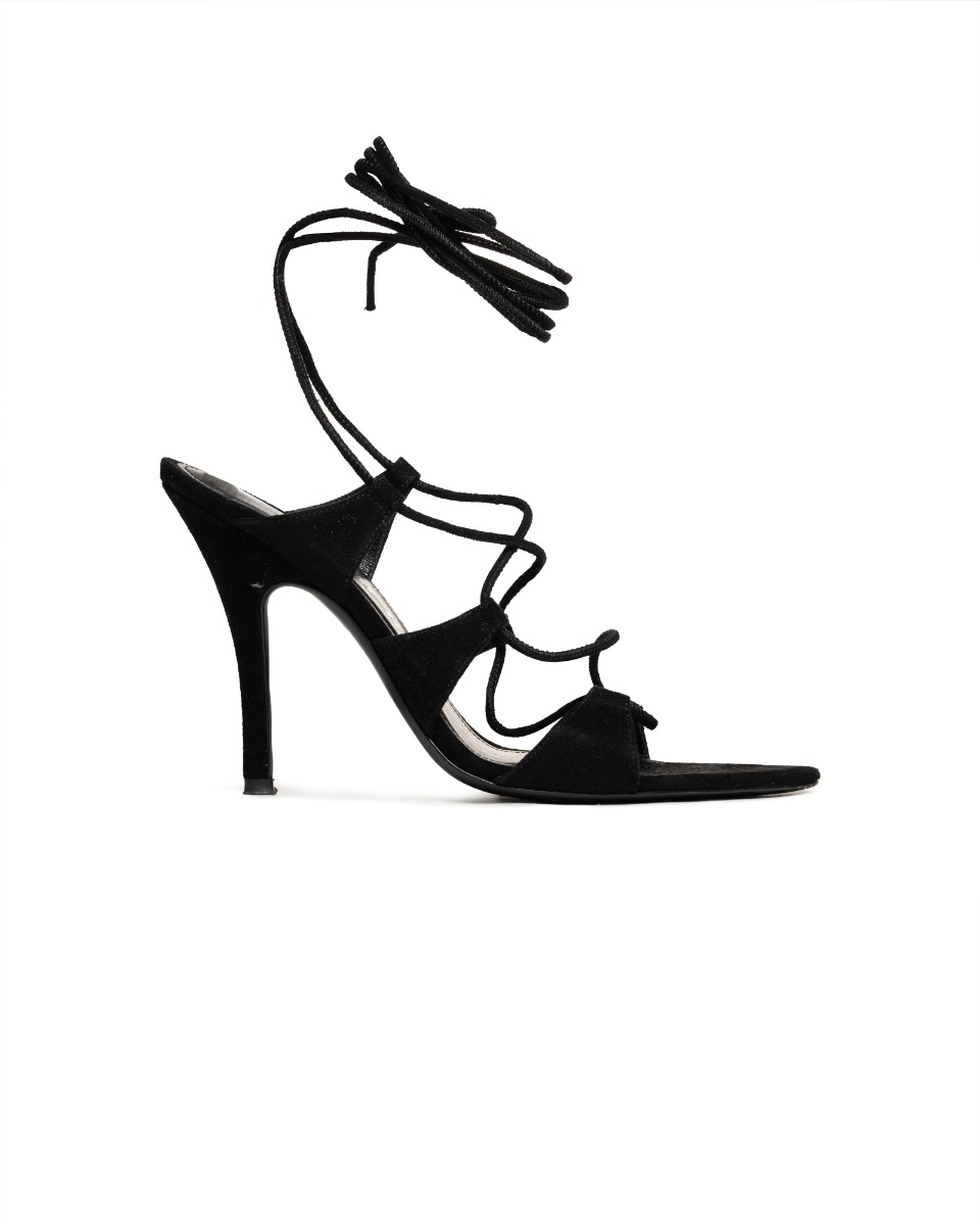 The Attico Renee lace-up ankle strap sandals thumbnail