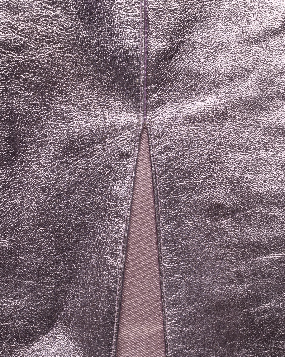 Thierry Mugler Couture faux-leather pink pencil skirt thumbnail