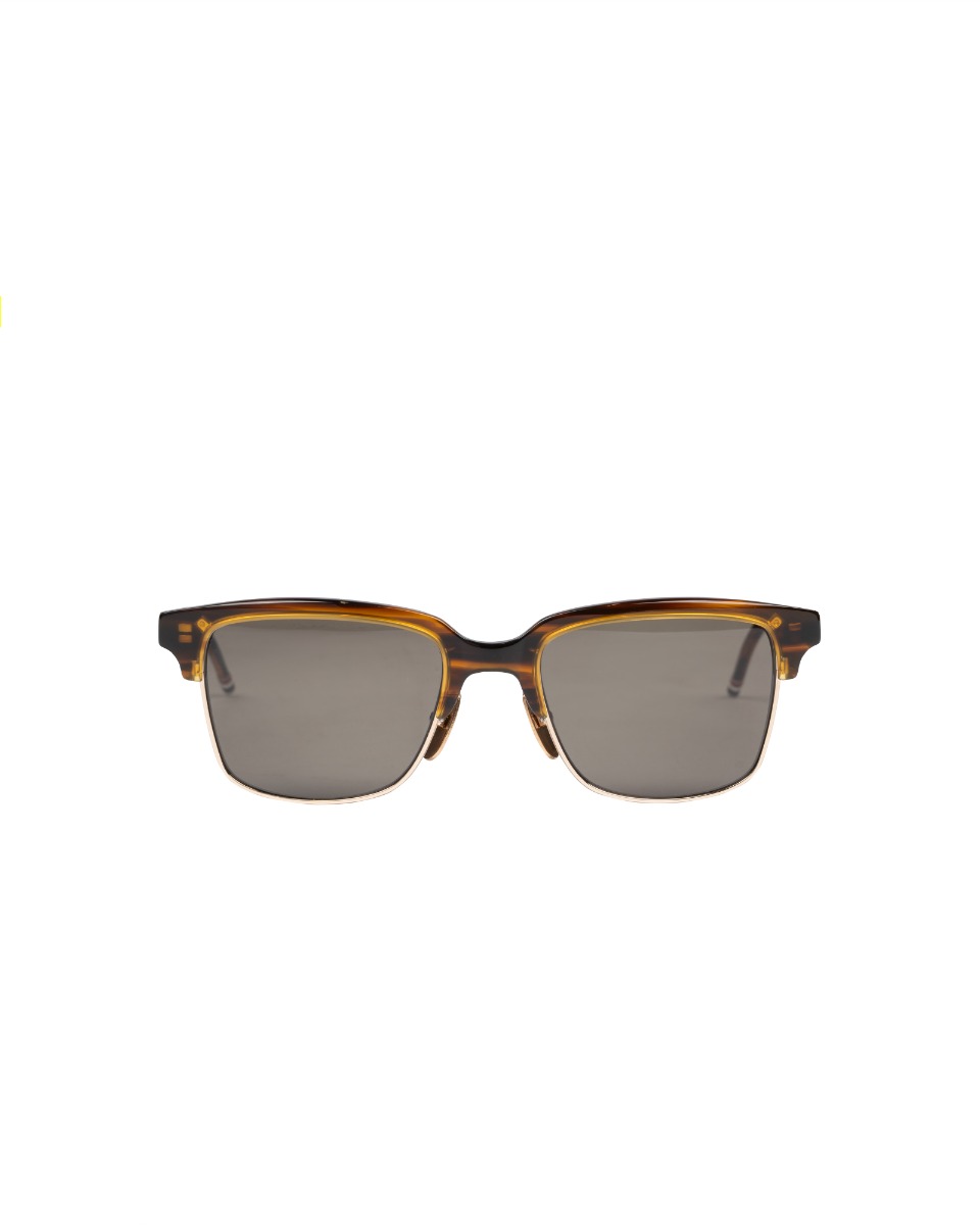 Thom Browne wallnut gold frame sunglasses thumbnail