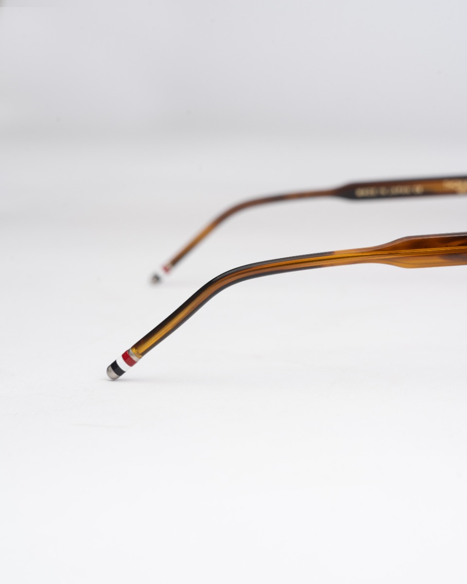 Thom Browne wallnut gold frame sunglasses thumbnail