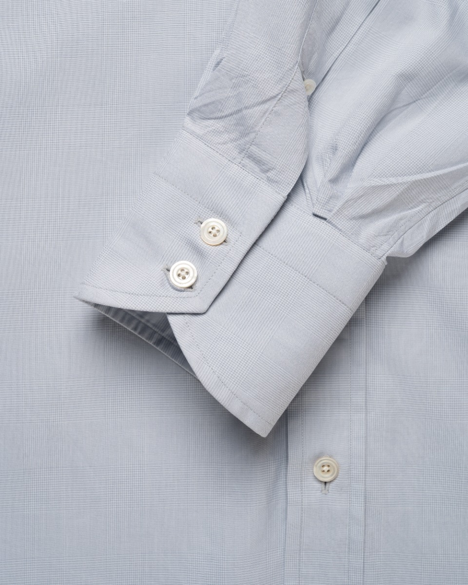 Tom Ford "Prince of Wales" Cutaway-collar poplin button-up shirt thumbnail