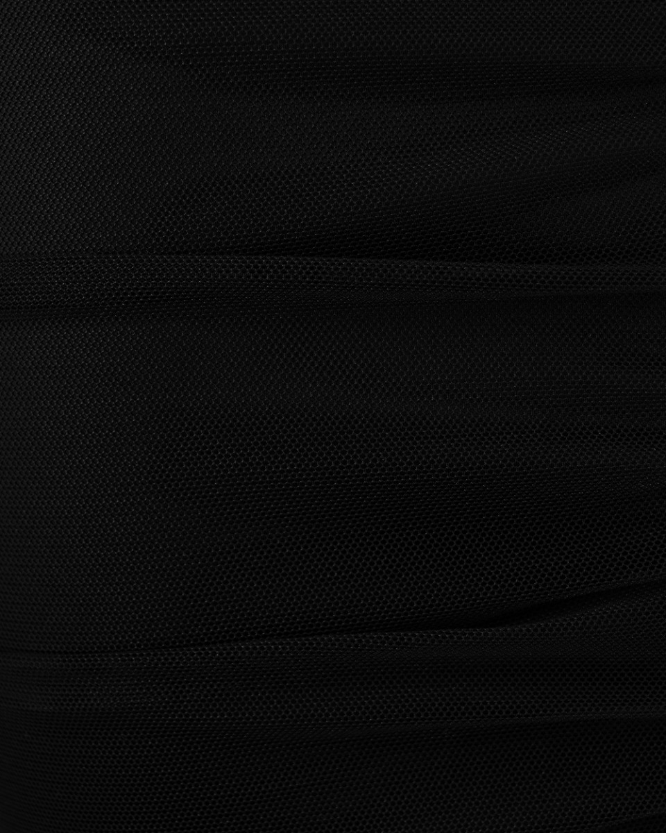 Tom Ford black tulle ruched pencil skirt thumbnail