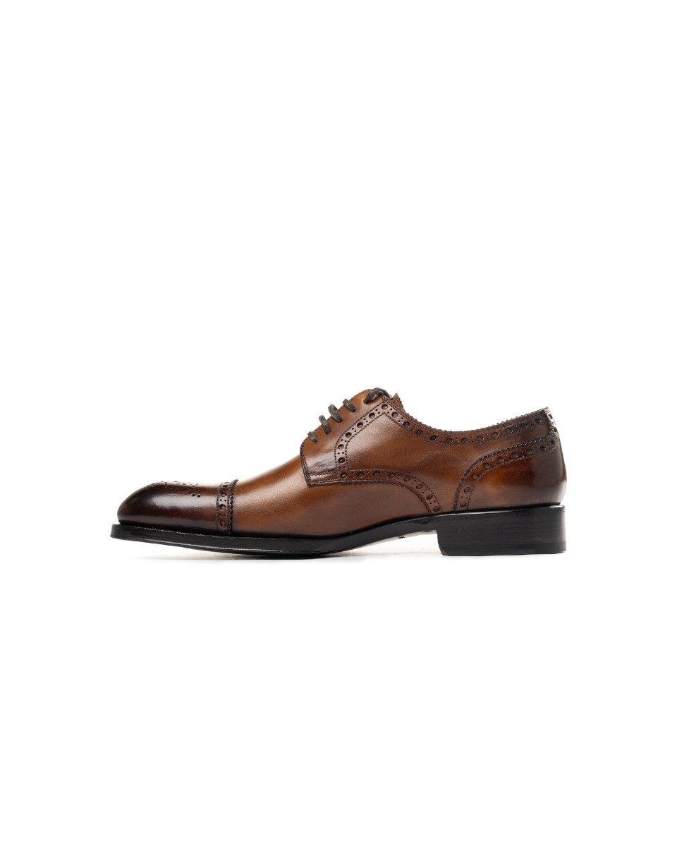 Tom Ford Edward Med Cap Wing brown leather derby thumbnail
