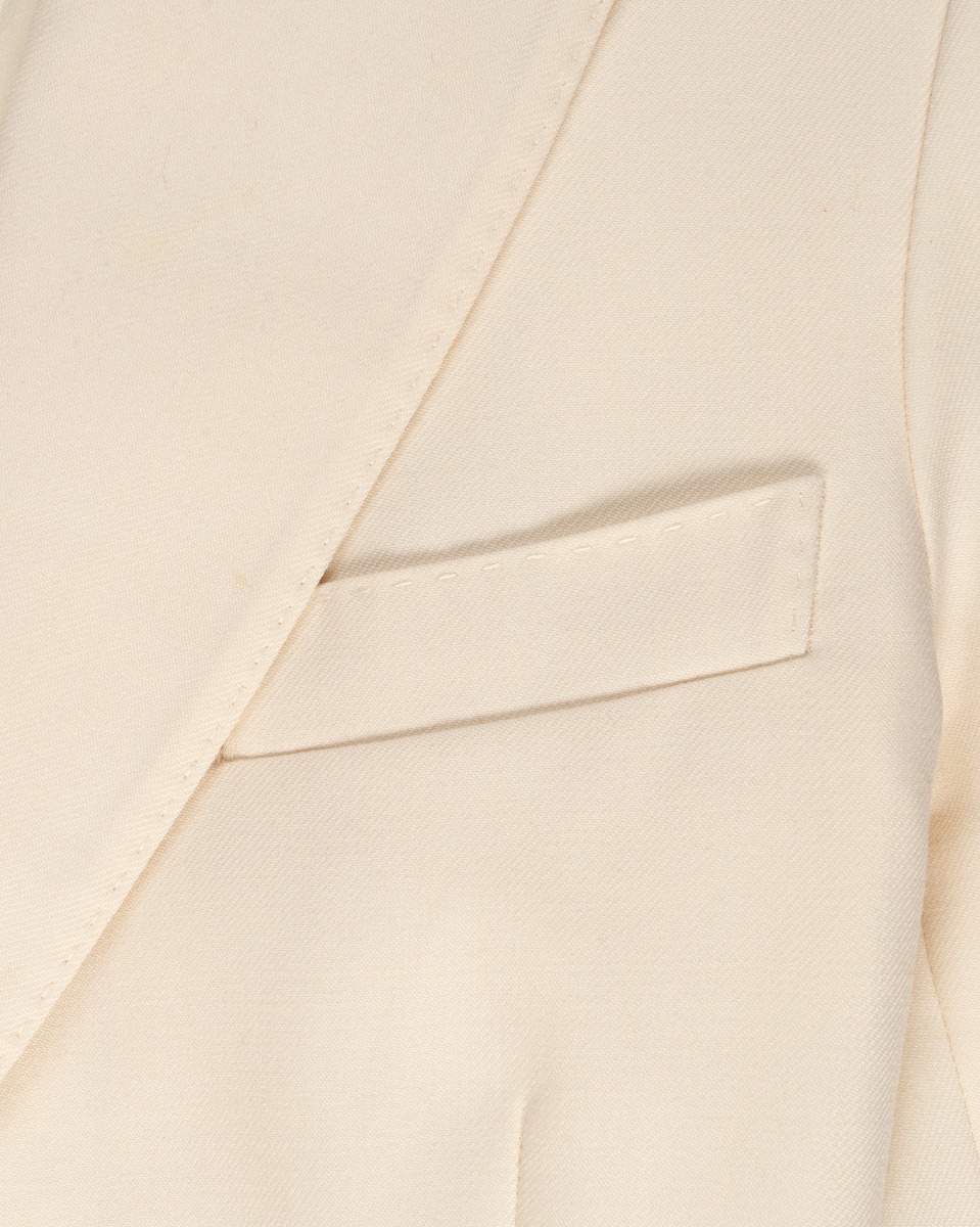 Tom Ford single-breasted Chalk white blazer jacket & formal laine pants thumbnail