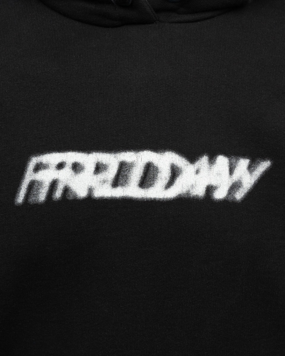 Vetements "Friday" black hoodie thumbnail