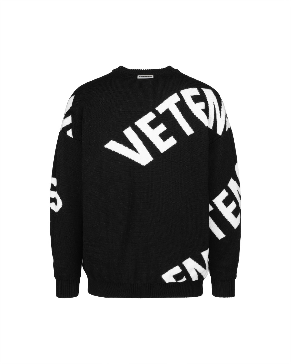 Vetements Intarsia logo knitted crewneck sweater thumbnail