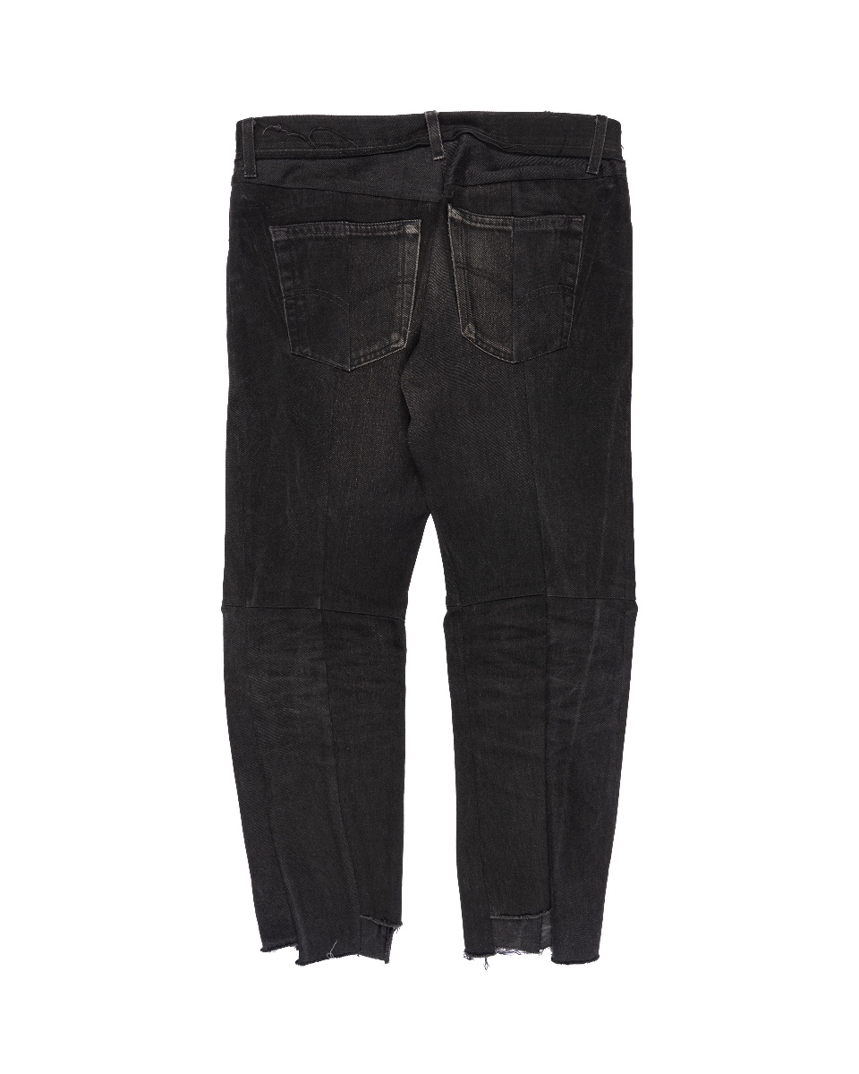 Vetements Levi's Strauss reconstructed black wash straight denim pants thumbnail