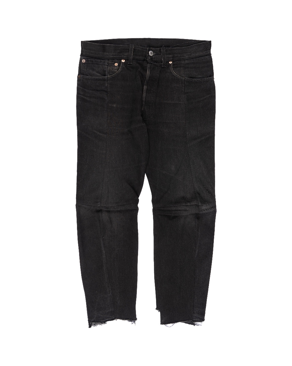 Vetements Levi's Strauss reconstructed black wash straight denim pants thumbnail
