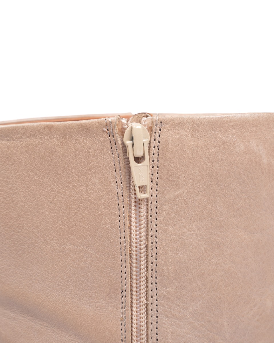 Vetements Reflector leather ankle beige boots thumbnail