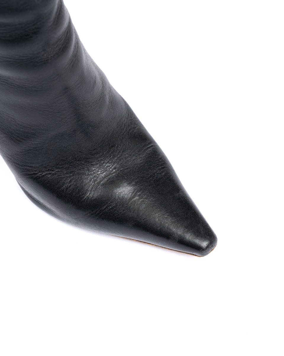 Vetements Reflector leather ankle black boots  thumbnail