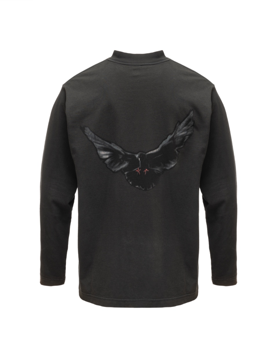 Yeezy x GAP black dove oversize long sleeve t-shirt thumbnail