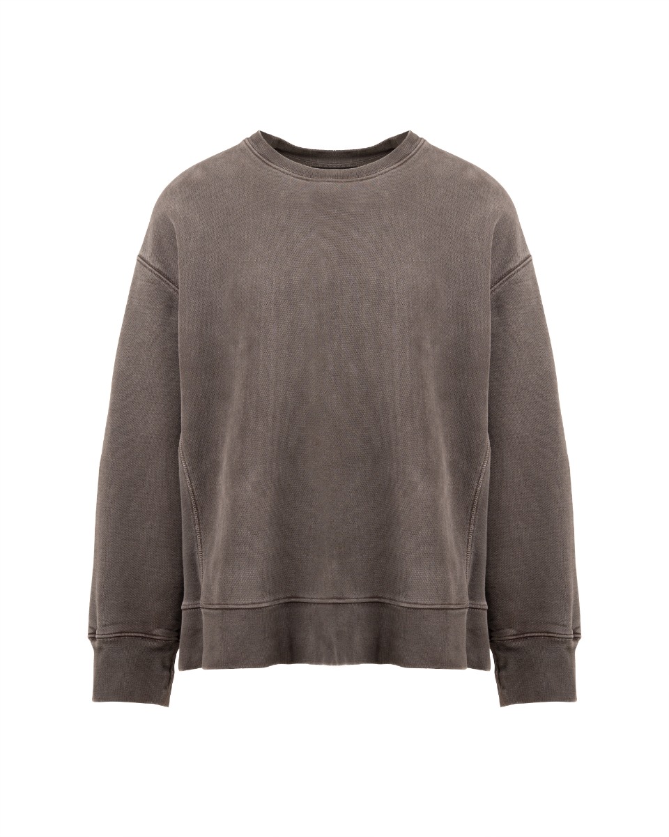 Yeezy Season 3 garment-dyed crewneck grey sweatshirt thumbnail