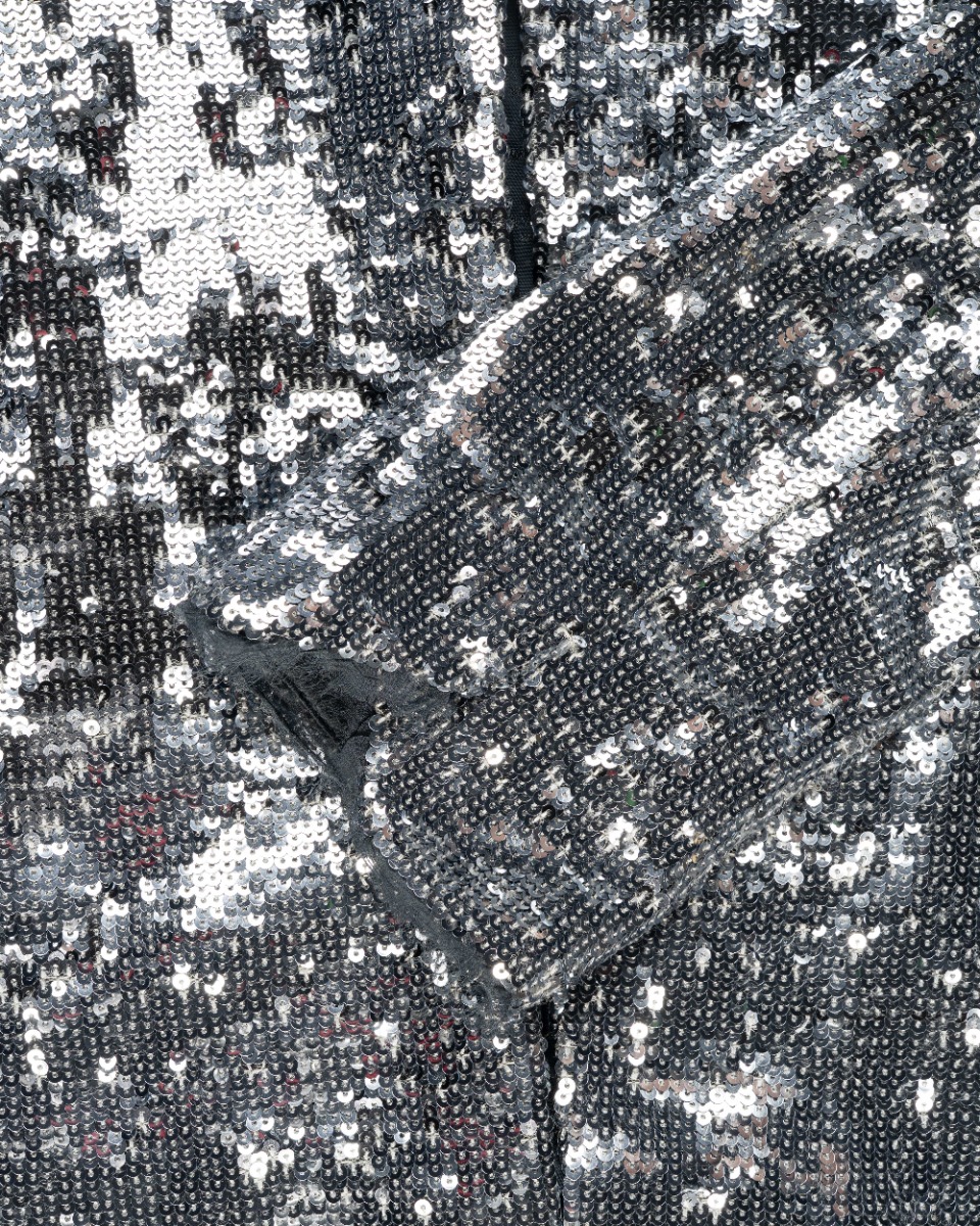 Zadig & Voltaire silver sequin-embellished blazer jacket thumbnail