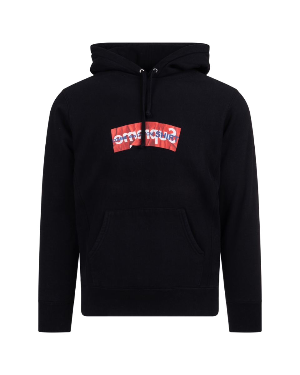 Supreme x COMME des GARÇONS SHIRT box logo black hoodie thumbnail