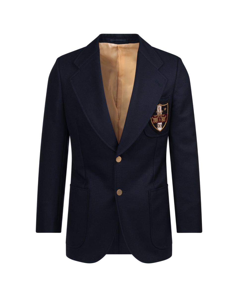 Gucci Chateau Marmont hollywood embroidered navy blazer jacket thumbnail